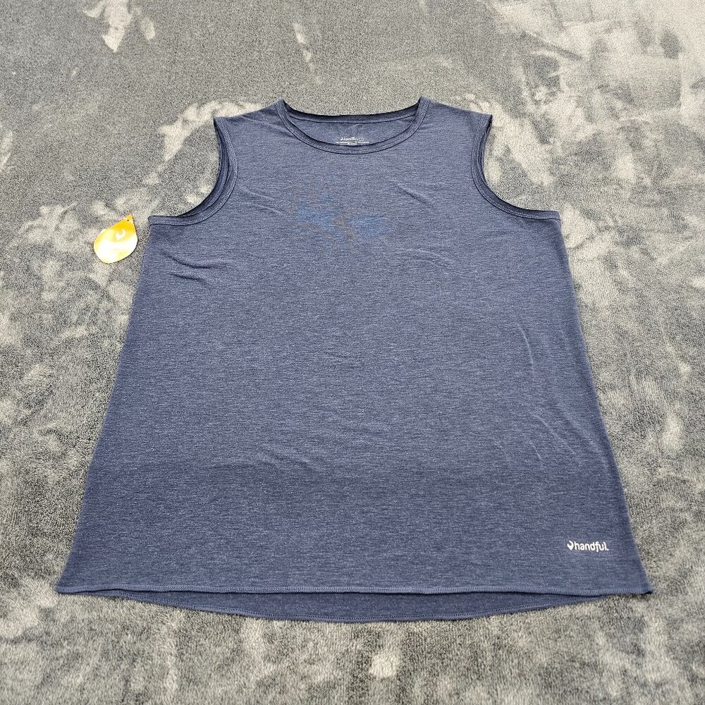 Handful Hello Sunshine Tank Top womens large night swim Navy Sleeveless